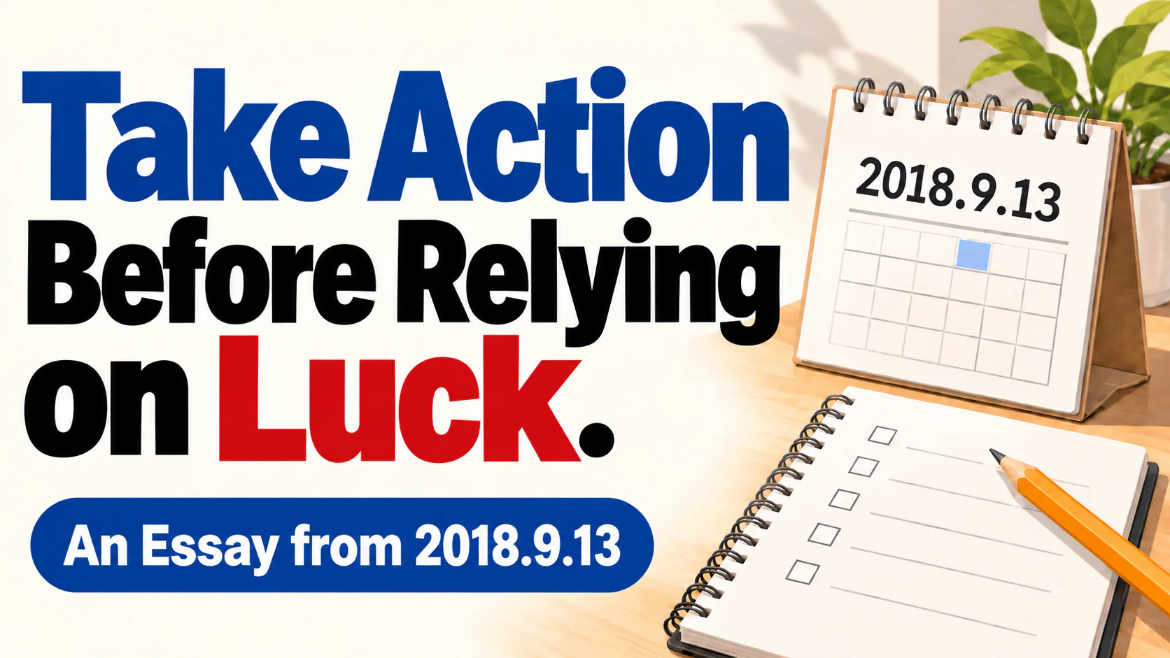 Article illustration: Take Action Before Relying on Luck.