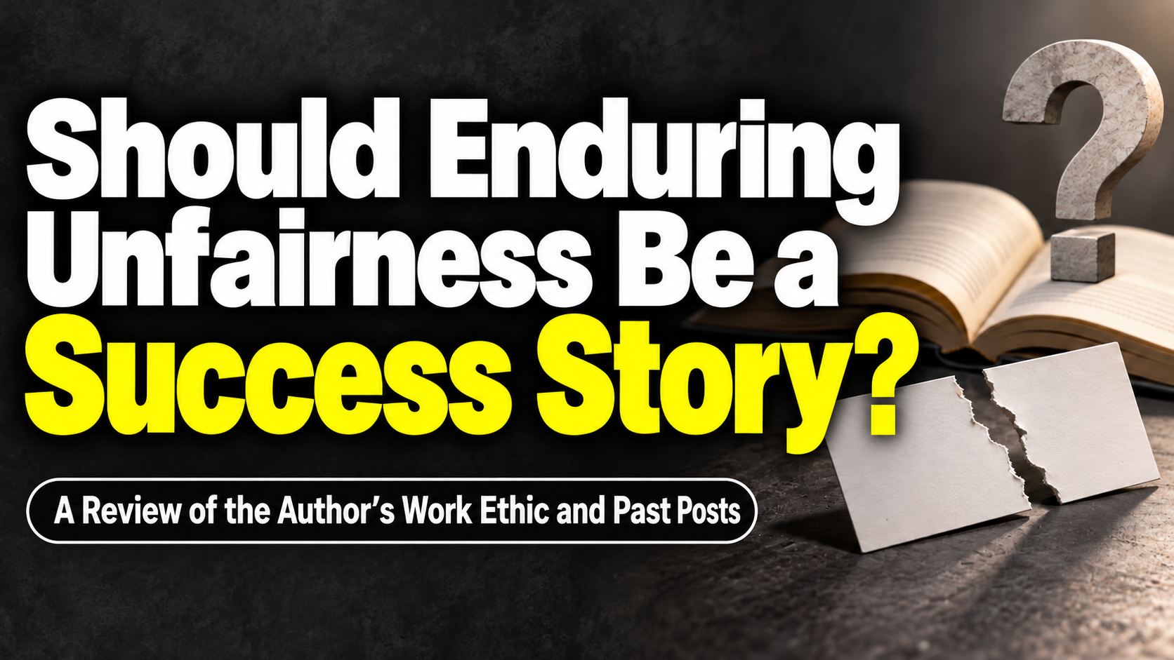 Article illustration: Should Enduring Unfairness Be a Success Story?